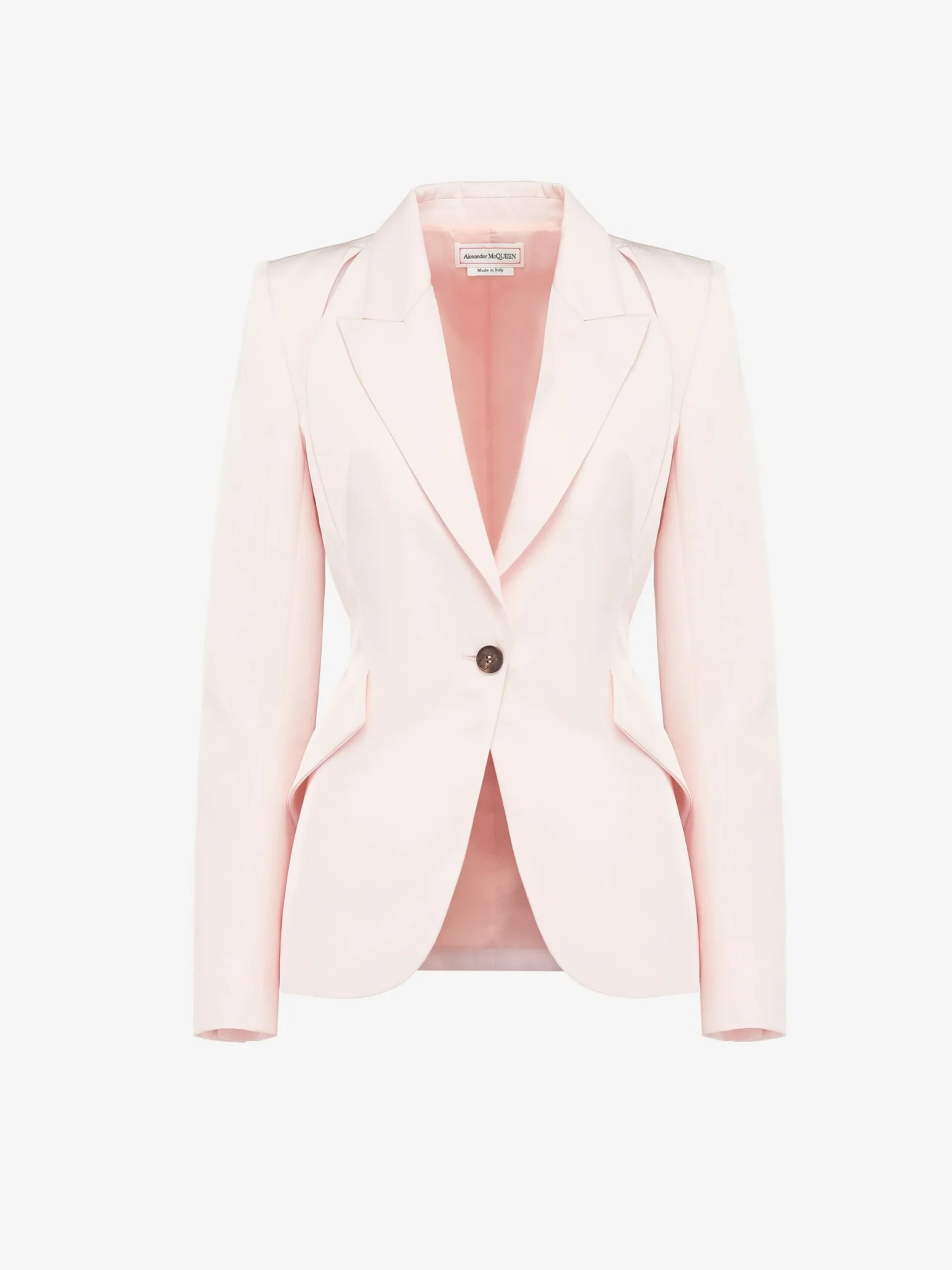 Hot Alexander McQueen Women's Slashed Single-breasted Jacket in Venus Pink