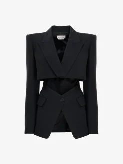 Flash Sale Alexander McQueen Women's Slashed Tailored Jacket in Black