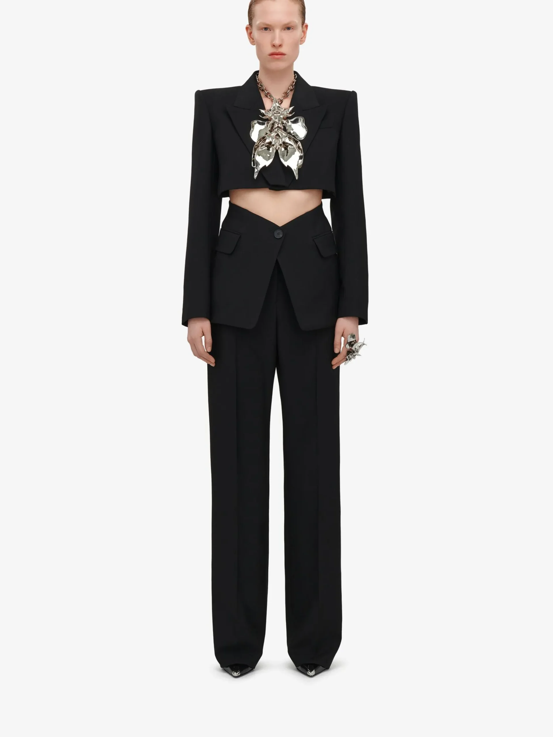 Flash Sale Alexander McQueen Women's Slashed Tailored Jacket in Black