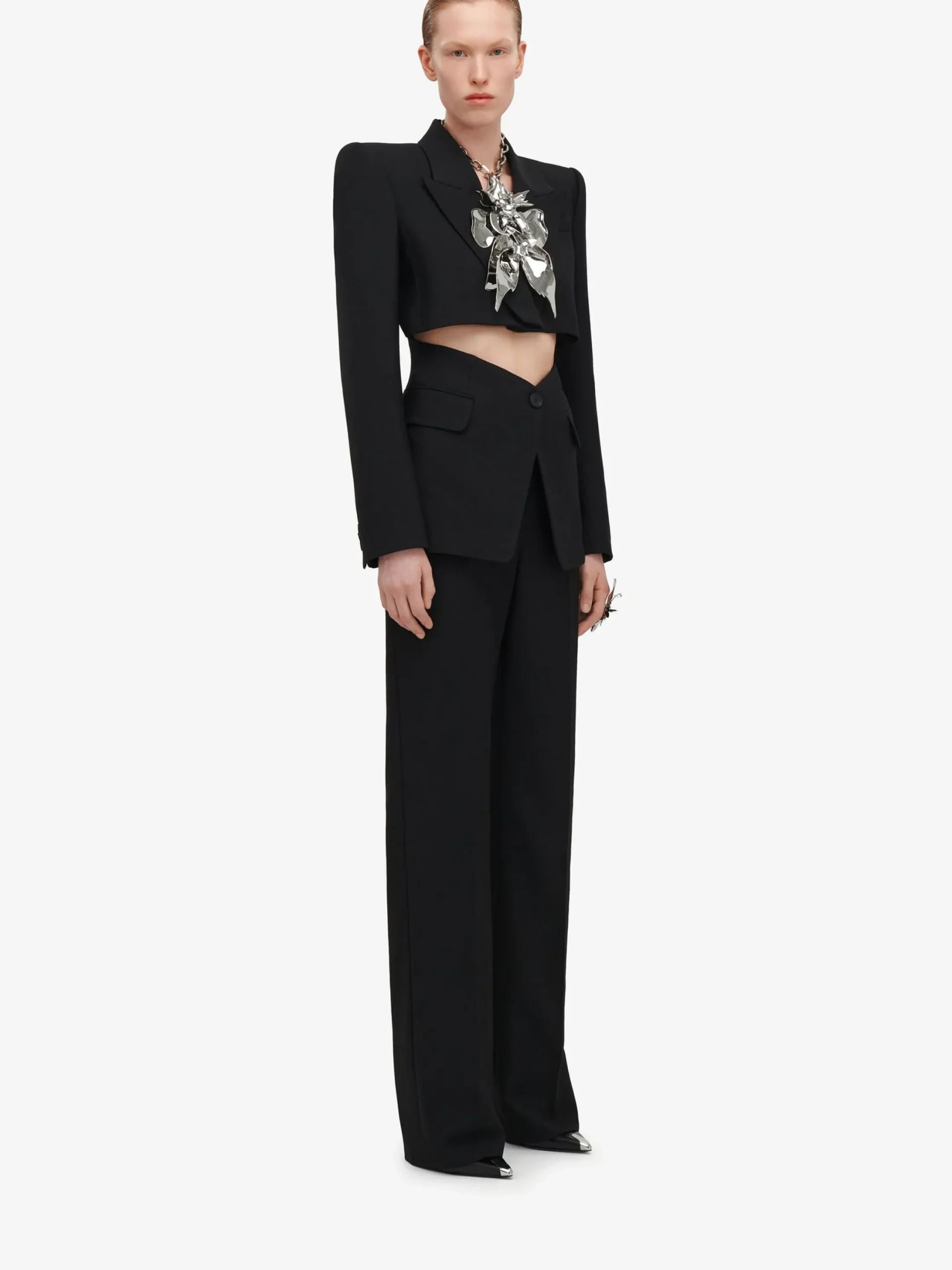 Flash Sale Alexander McQueen Women's Slashed Tailored Jacket in Black