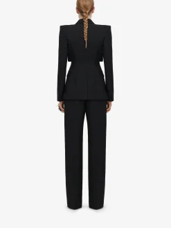 Flash Sale Alexander McQueen Women's Slashed Tailored Jacket in Black