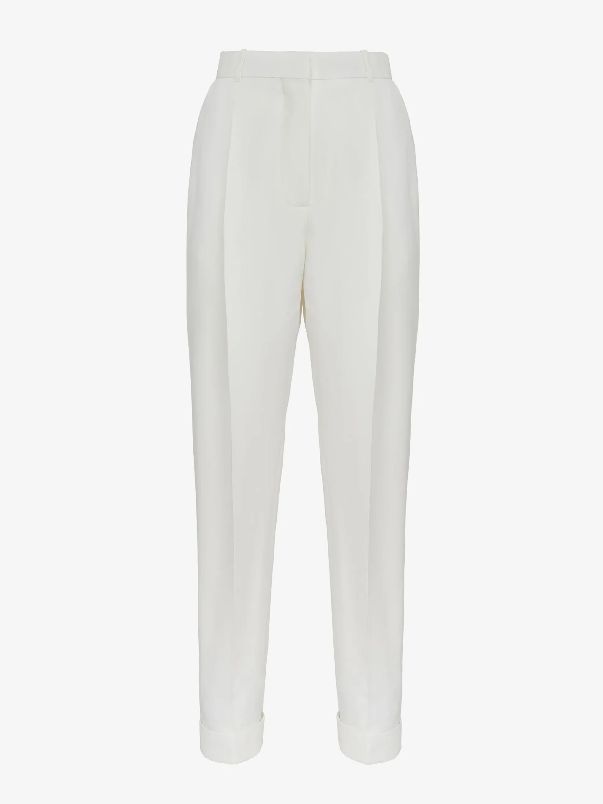 Clearance Alexander McQueen Women's Slim Peg Trousers in Optic White