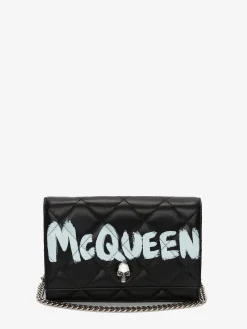 Fashion Alexander McQueen Women's Small Skull Bag in Black/Ivory