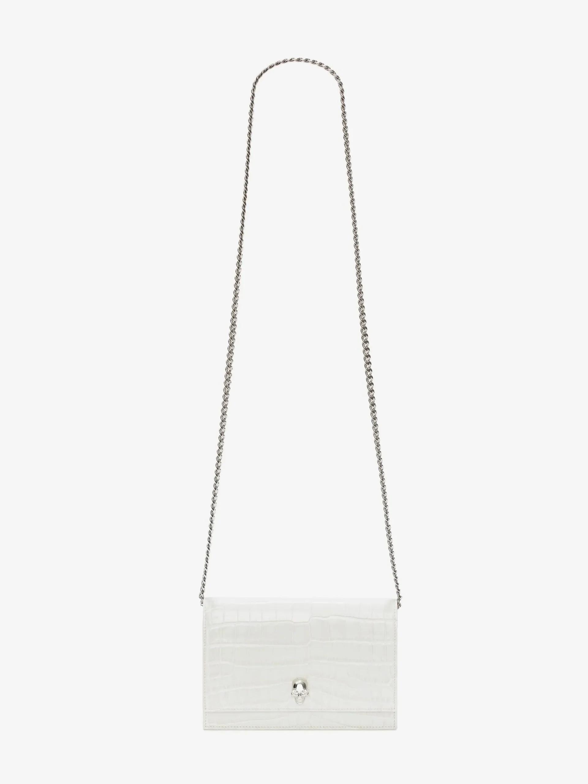 New Alexander McQueen Women's Small Skull Bag in Bone