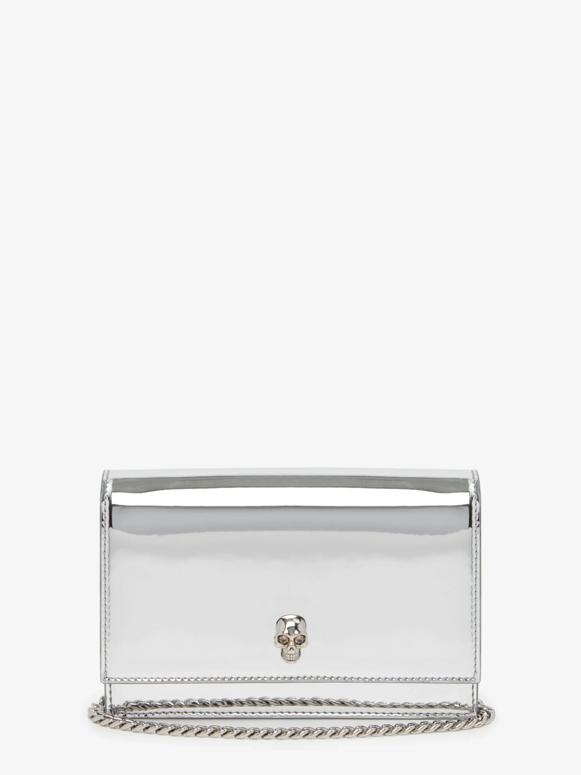 Shop Alexander McQueen Women's Small Skull Bag in Silver