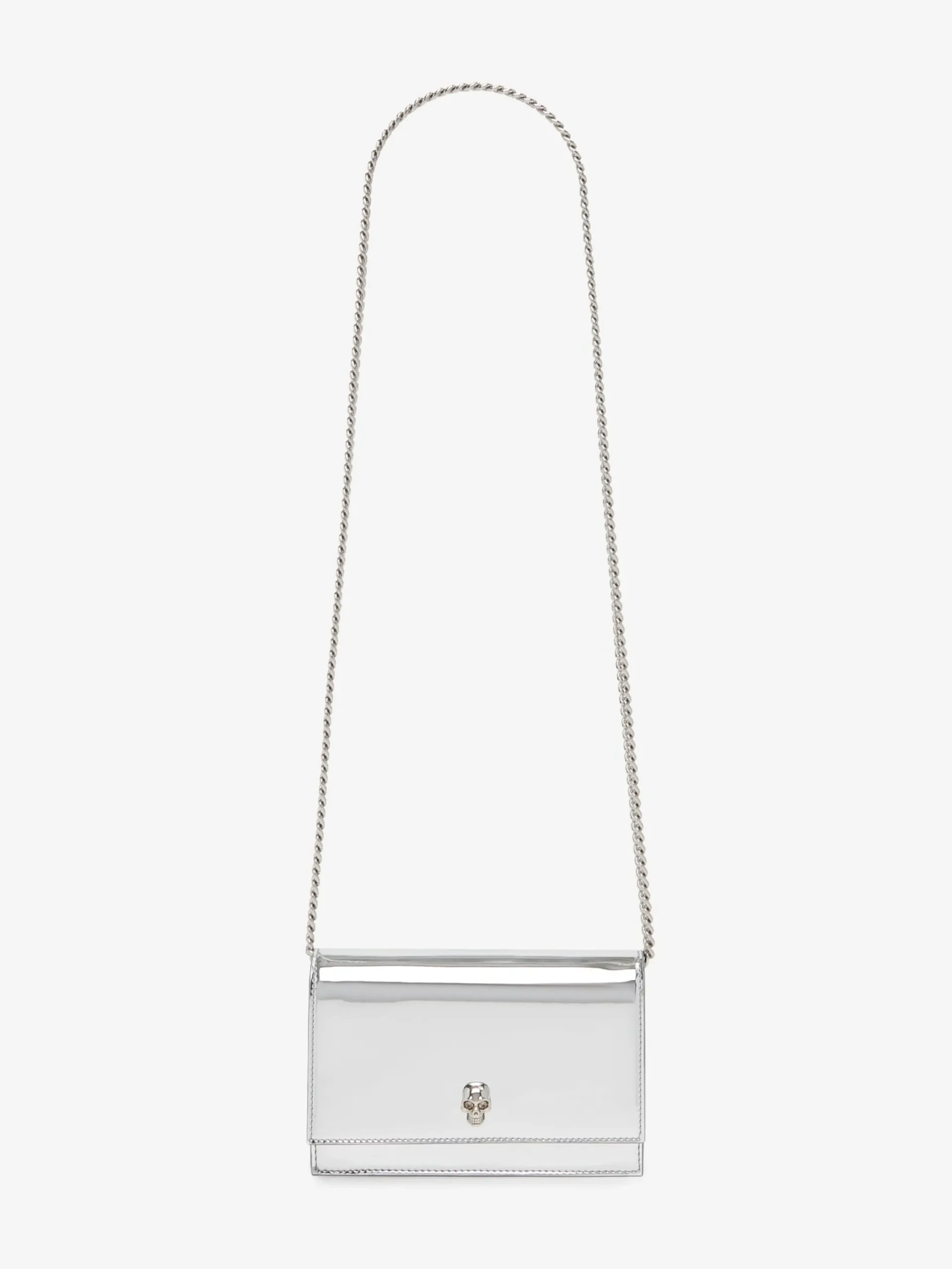Shop Alexander McQueen Women's Small Skull Bag in Silver