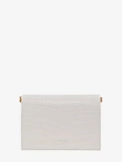Store Alexander McQueen Women's Small Skull Bag With Chain in Ivory