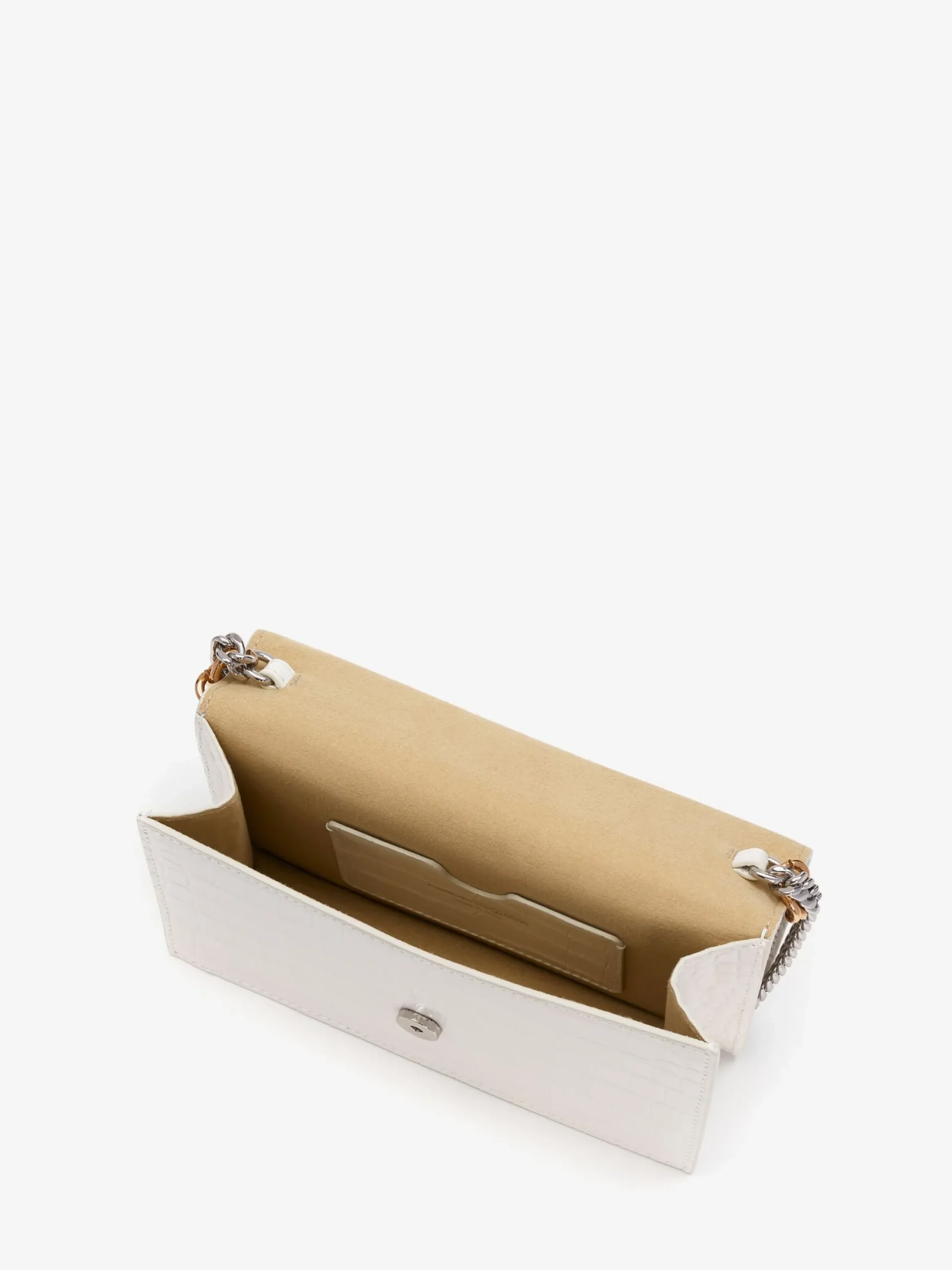 Store Alexander McQueen Women's Small Skull Bag With Chain in Ivory
