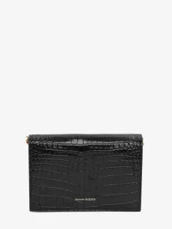 Discount Alexander McQueen Women's Small Skull Bag With Chain in Black