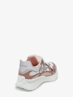 Discount Alexander McQueen Women's Sprint Runner in White/Vanilla/Patchouli/Silver