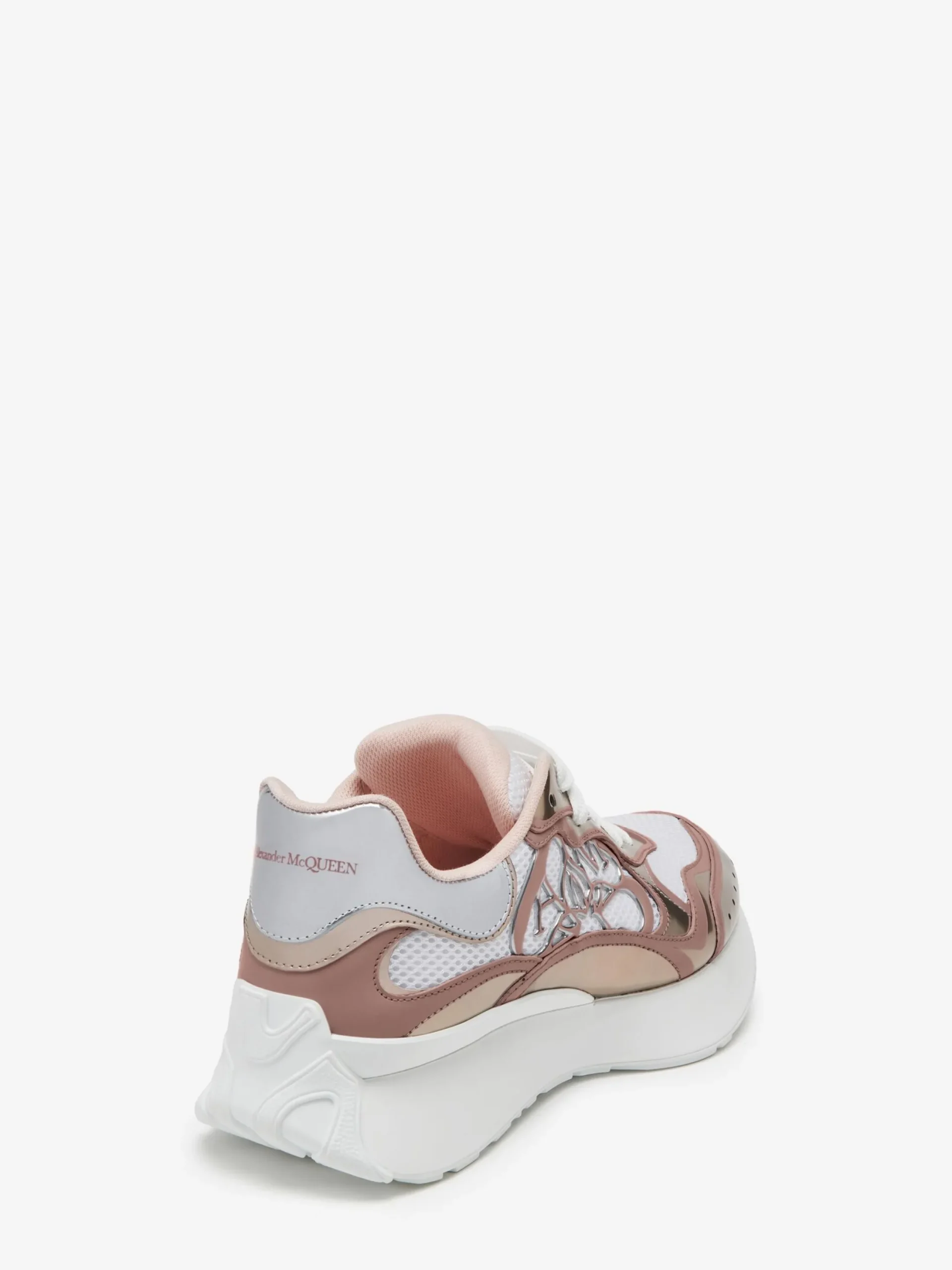 Discount Alexander McQueen Women's Sprint Runner in White/Vanilla/Patchouli/Silver