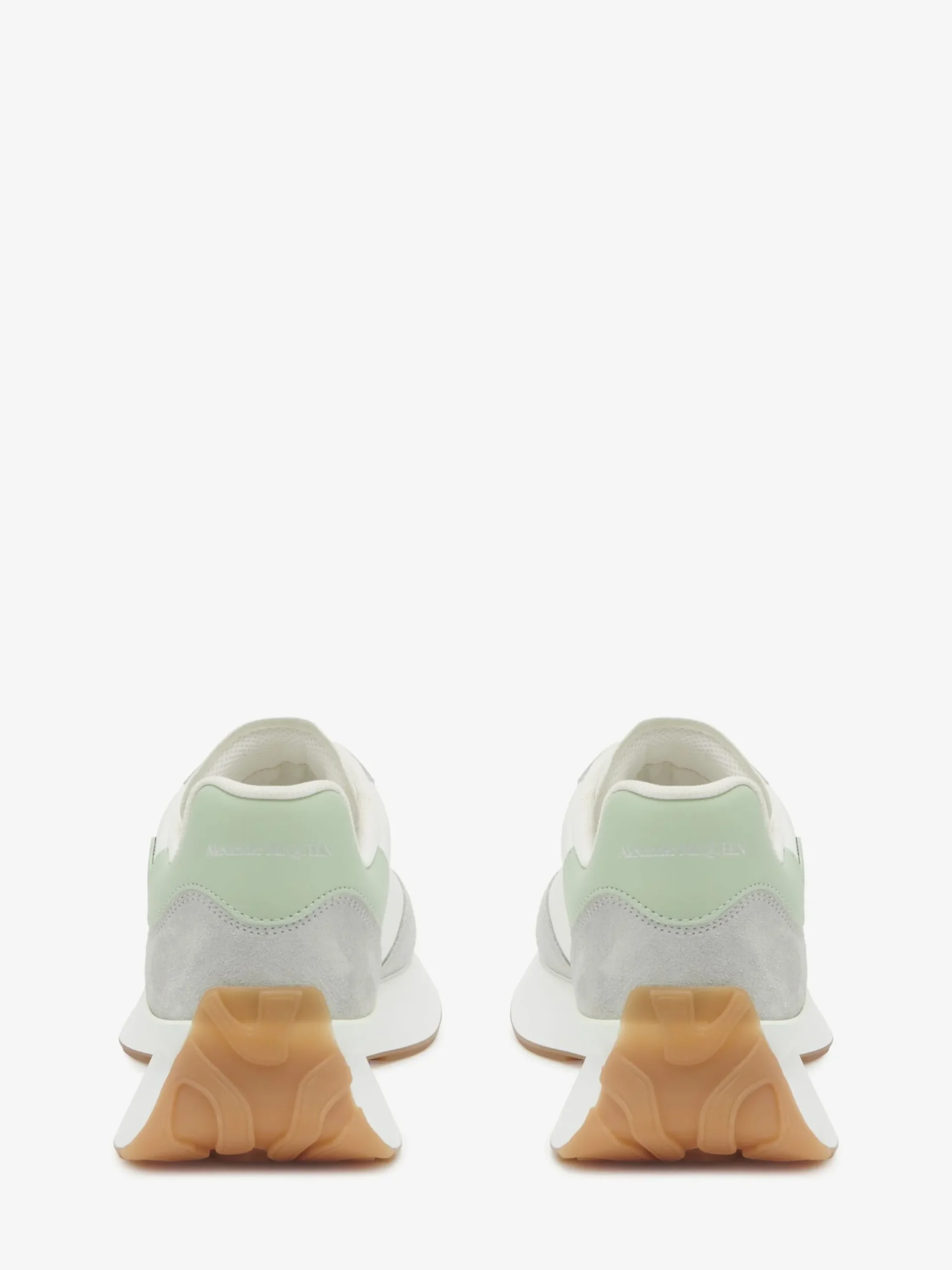 Clearance Alexander McQueen Women's Sprint Runner in White/Cement/Mint
