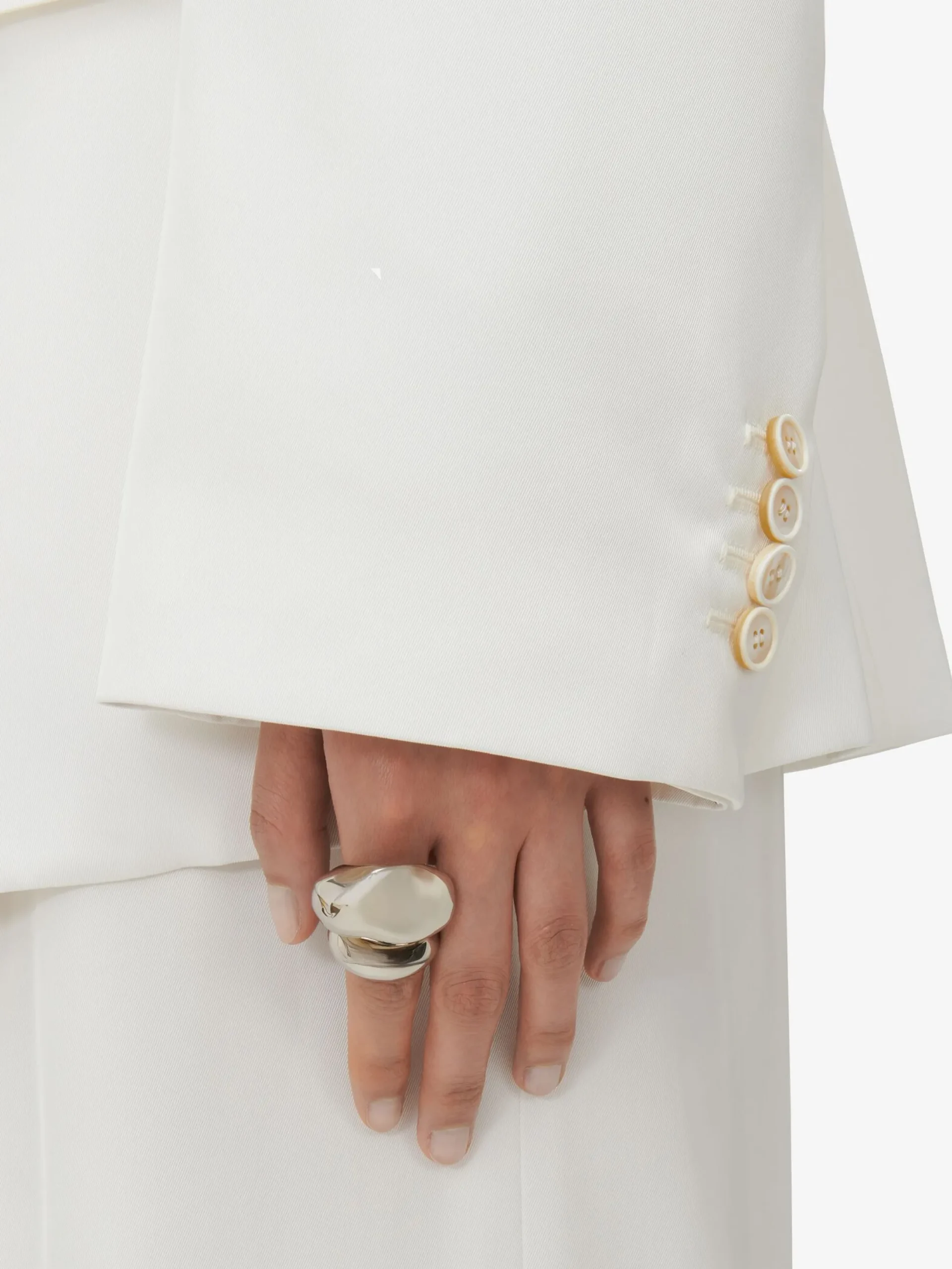 Cheap Alexander McQueen Women's Stacked Ring in Antique Silver