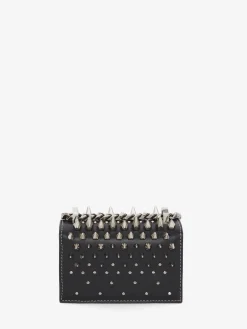 Best Sale Alexander McQueen Women's Studded Micro Jewelled Satchel in BLACK