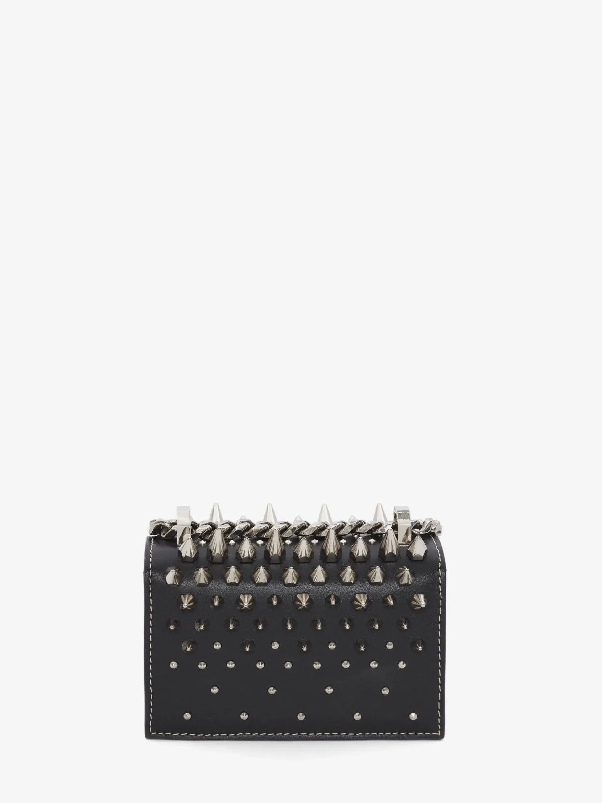 Best Sale Alexander McQueen Women's Studded Micro Jewelled Satchel in BLACK