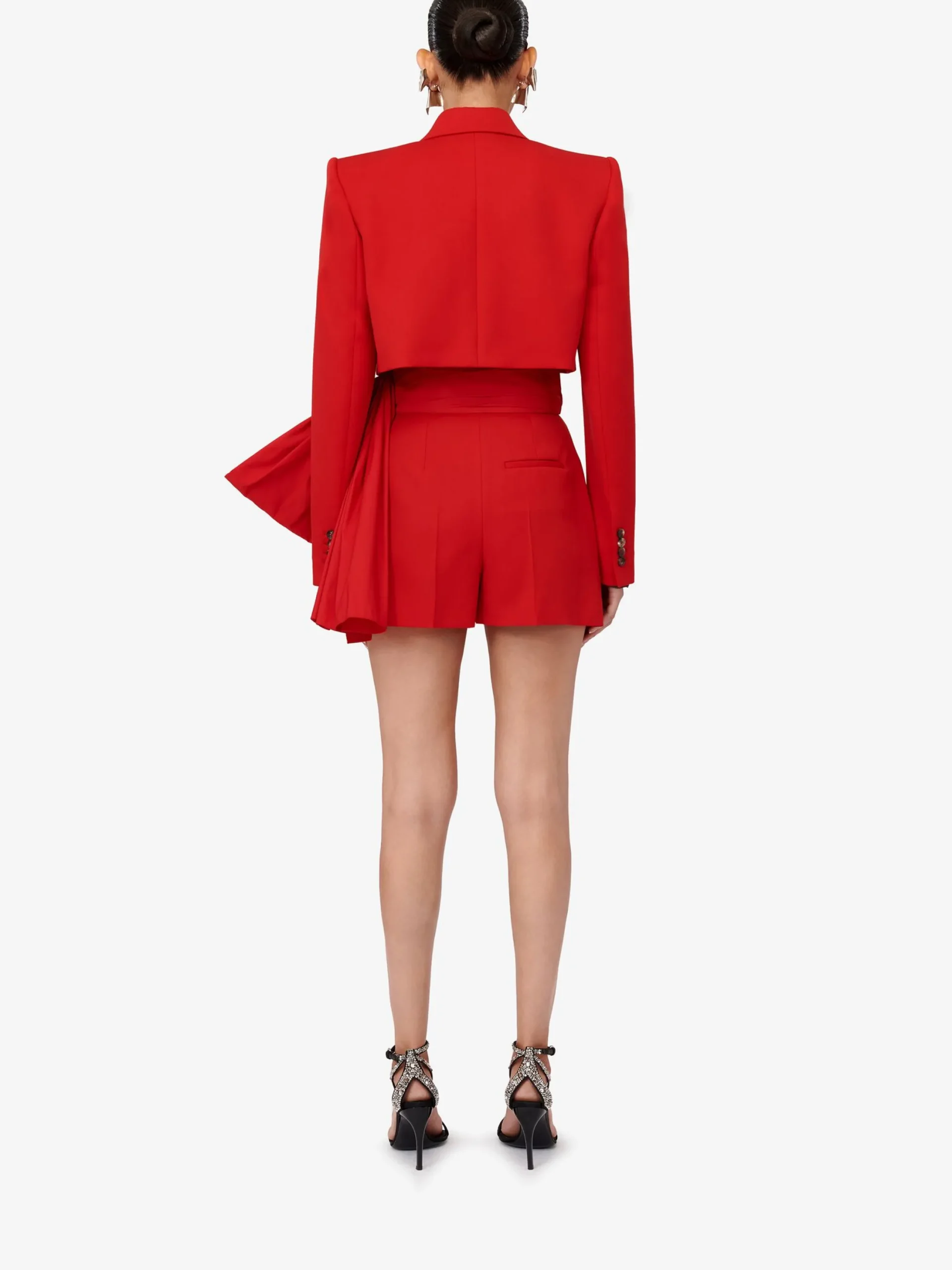 Outlet Alexander McQueen Women's Tailored Bow Shorts in Lust Red