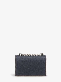 Best Alexander McQueen Women's The Biker Mini Jewelled Satchel in Denim