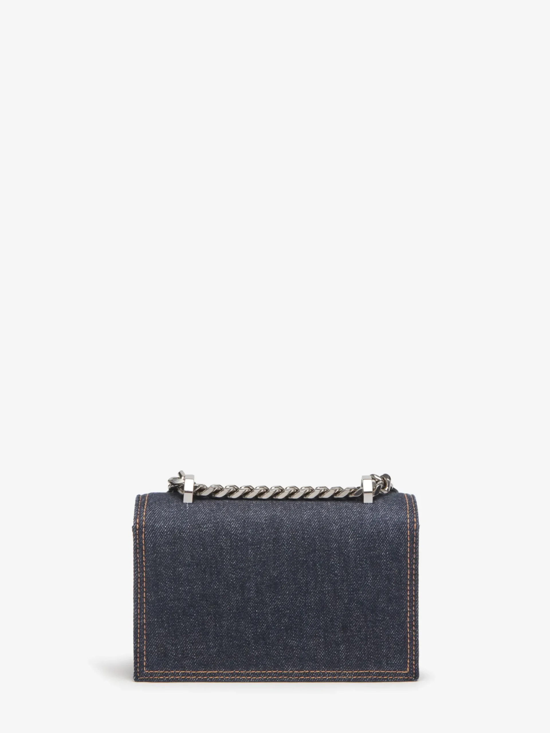 Best Alexander McQueen Women's The Biker Mini Jewelled Satchel in Denim