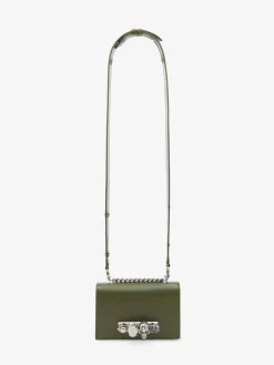 Cheap Alexander McQueen Women's The Biker Mini Jewelled Satchel in Khaki
