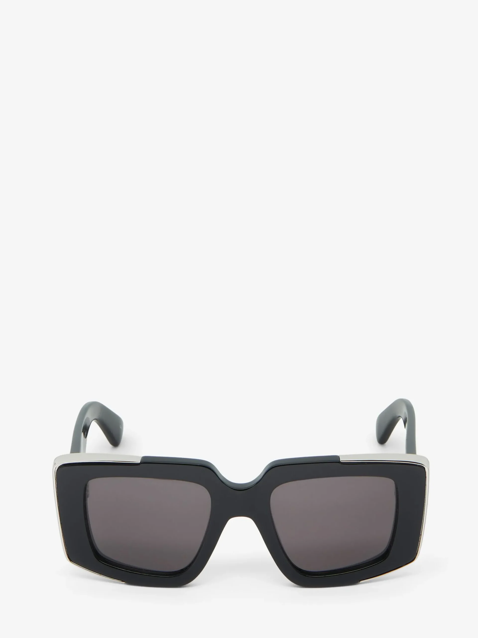 Cheap Alexander McQueen Women's The Grip Geometrical Sunglasses in Black/Smoke