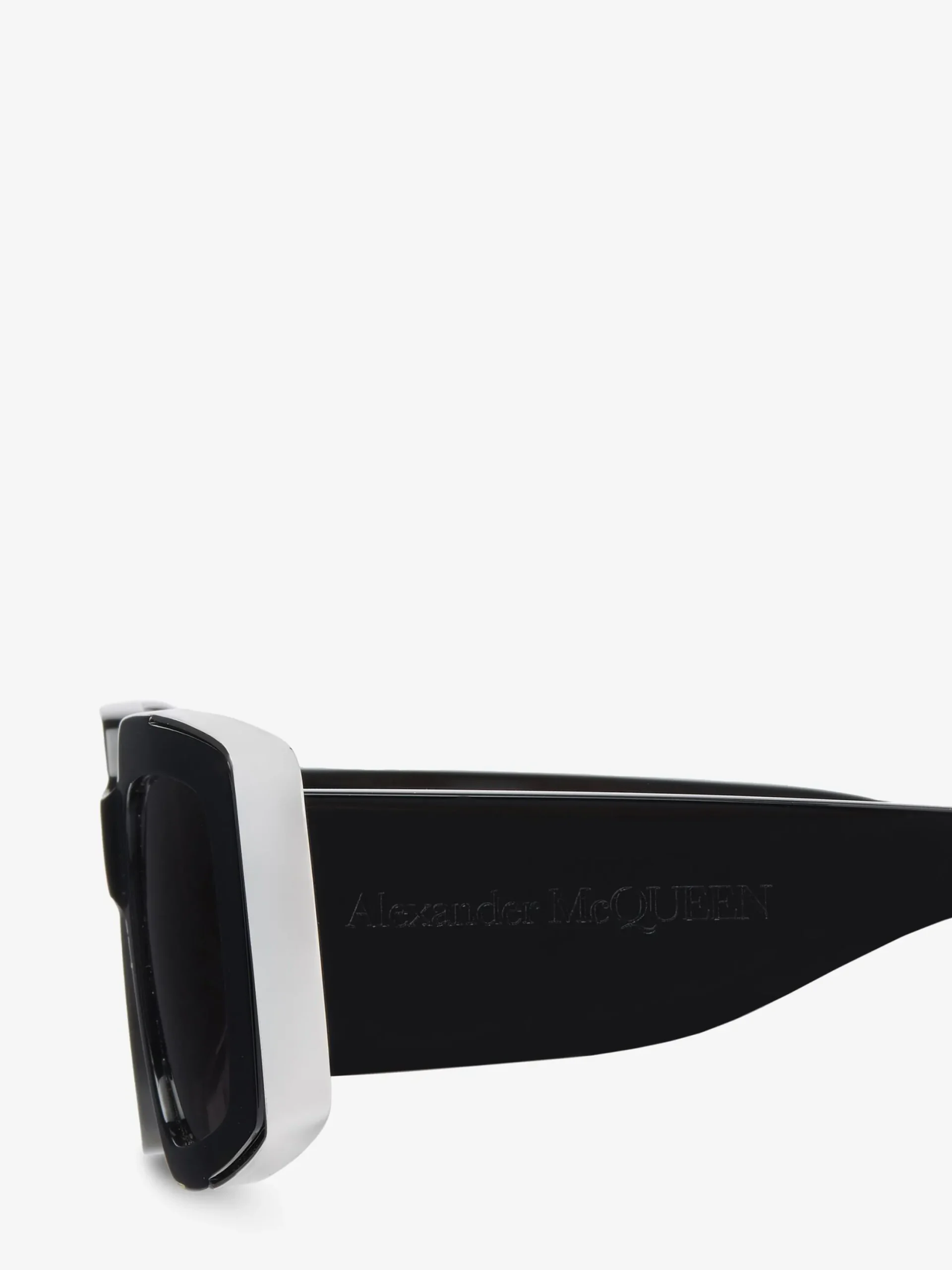 Cheap Alexander McQueen Women's The Grip Geometrical Sunglasses in Black/Smoke