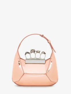 Cheap Alexander McQueen Women's The Jewelled Hobo Mini Bag in Copper