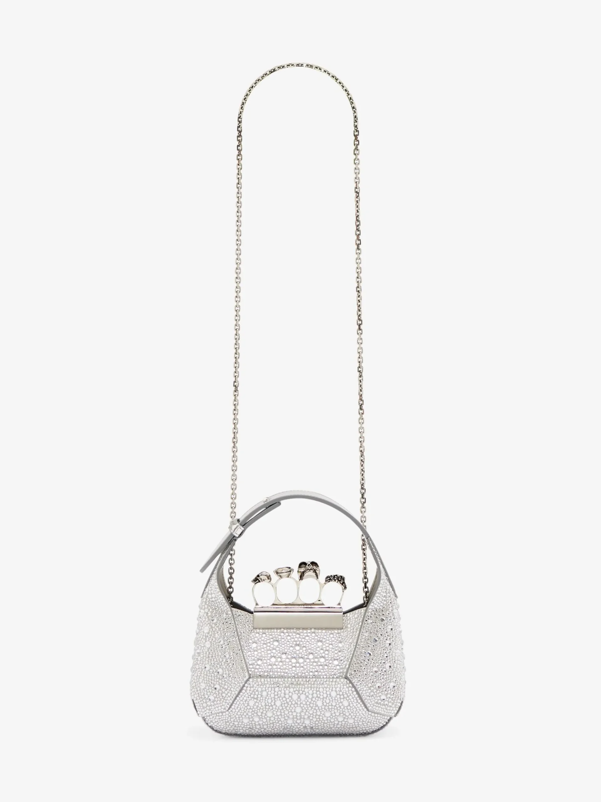 Online Alexander McQueen Women's The Jewelled Hobo Mini Bag in Silver