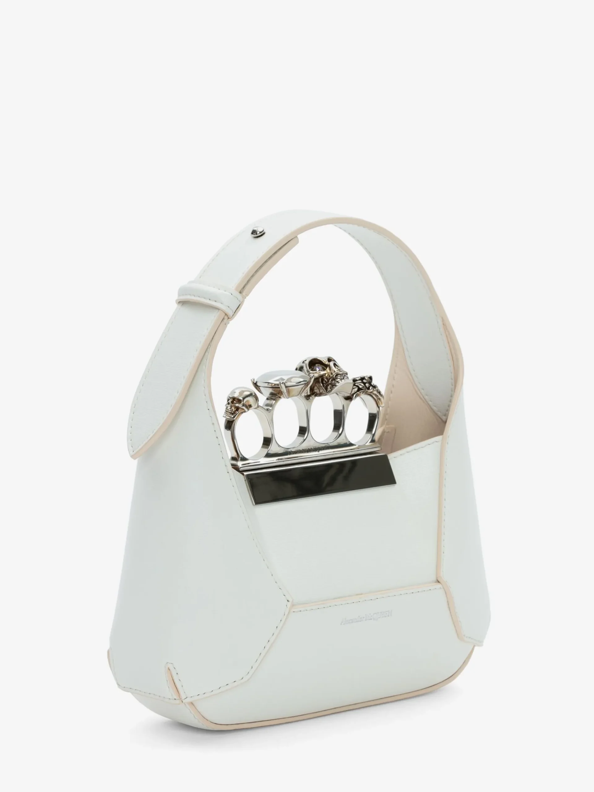 Outlet Alexander McQueen Women's The Jewelled Hobo Mini Bag in Ivory