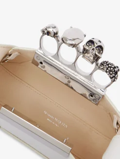 Outlet Alexander McQueen Women's The Jewelled Hobo Mini Bag in Ivory