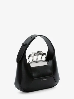 Best Sale Alexander McQueen Women's The Jewelled Hobo Mini Bag in Black