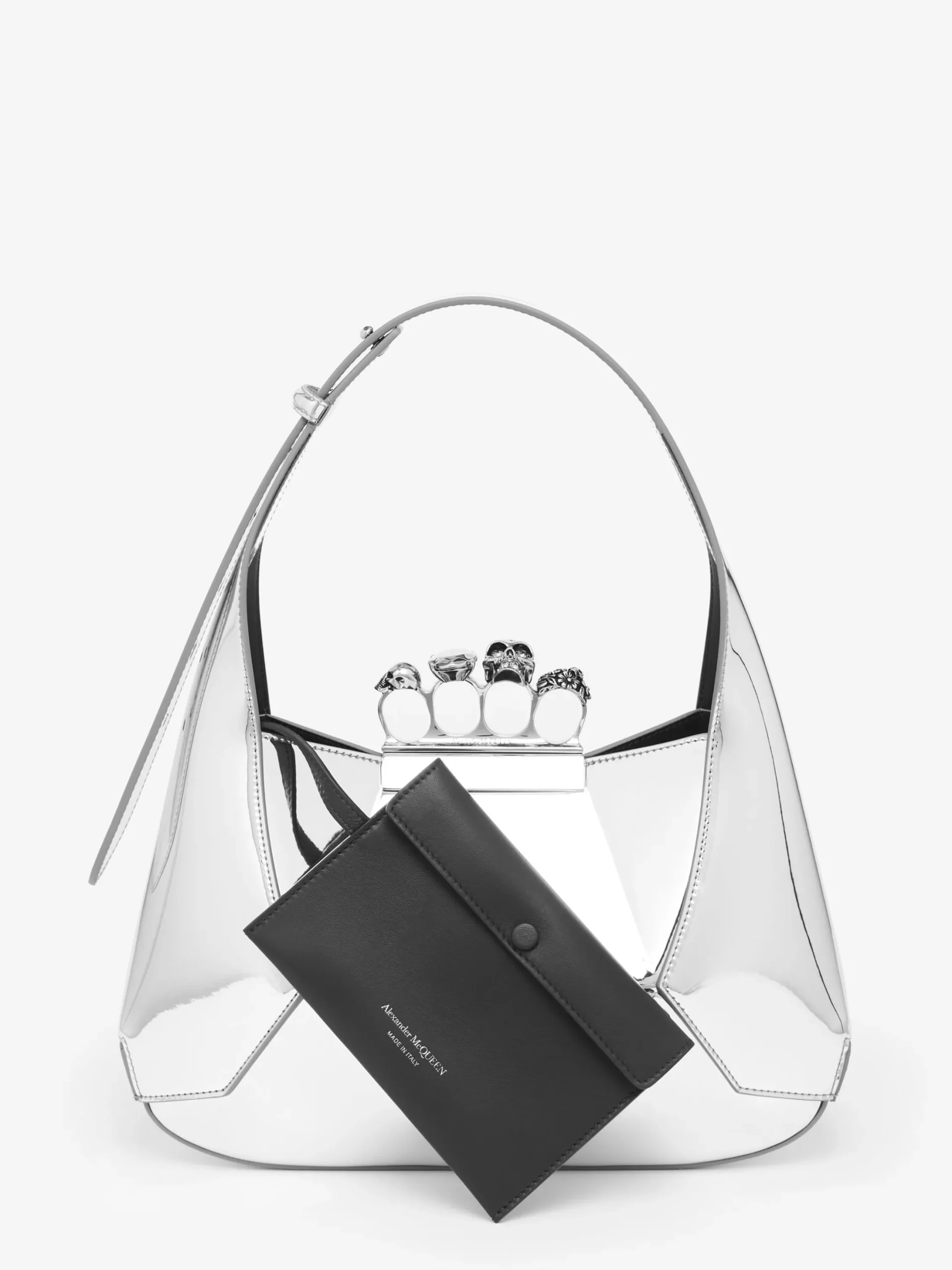Clearance Alexander McQueen Women's The Jewelled Hobo Bag in Silver