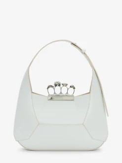 Discount Alexander McQueen Women's The Jewelled Hobo Bag in Ivory