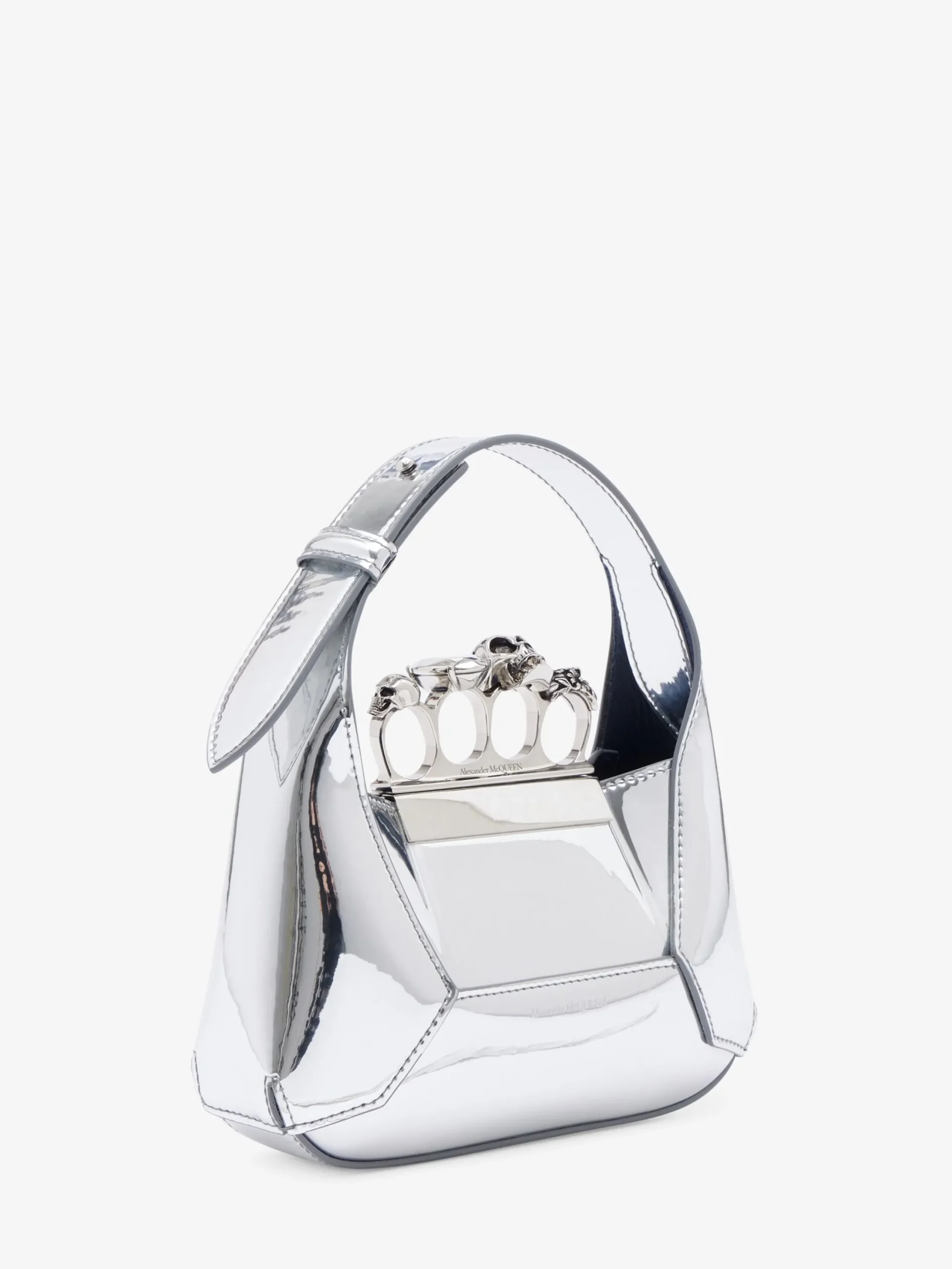 Best Sale Alexander McQueen Women's The Jewelled Hobo Mini Bag in Silver