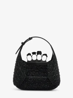 Best Alexander McQueen Women's The Jewelled Hobo Mini Bag in Black