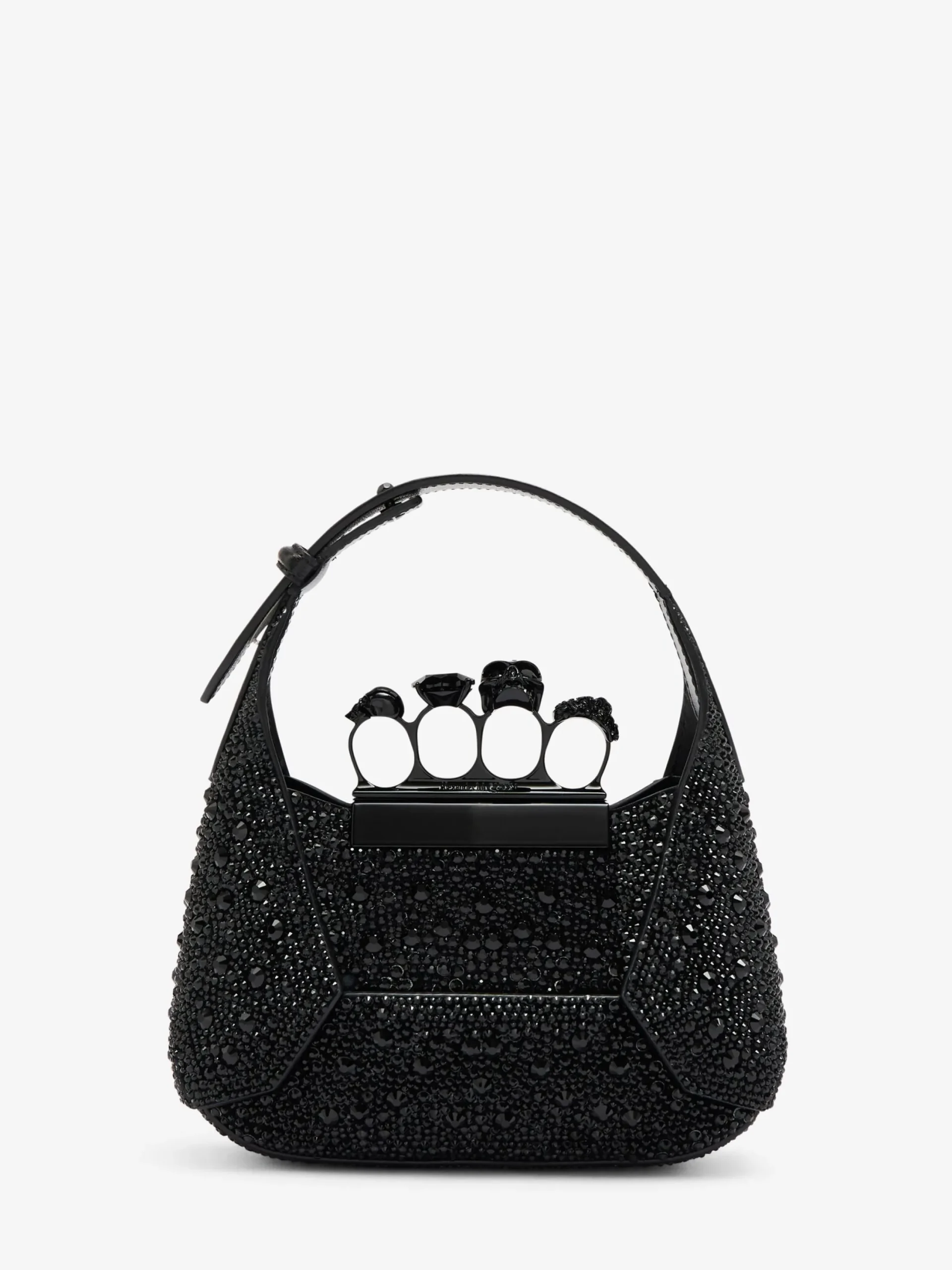 Best Alexander McQueen Women's The Jewelled Hobo Mini Bag in Black