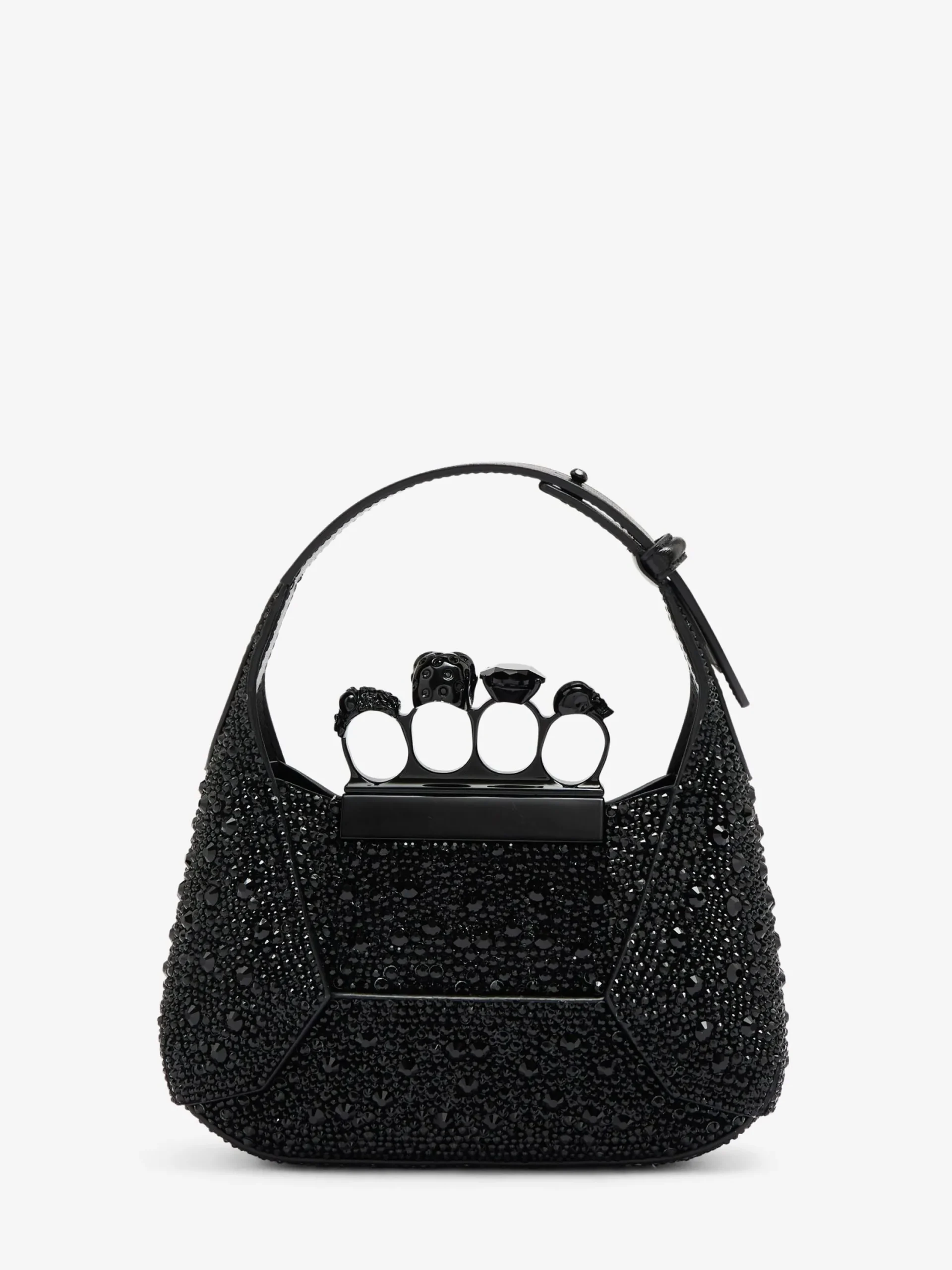 Best Alexander McQueen Women's The Jewelled Hobo Mini Bag in Black