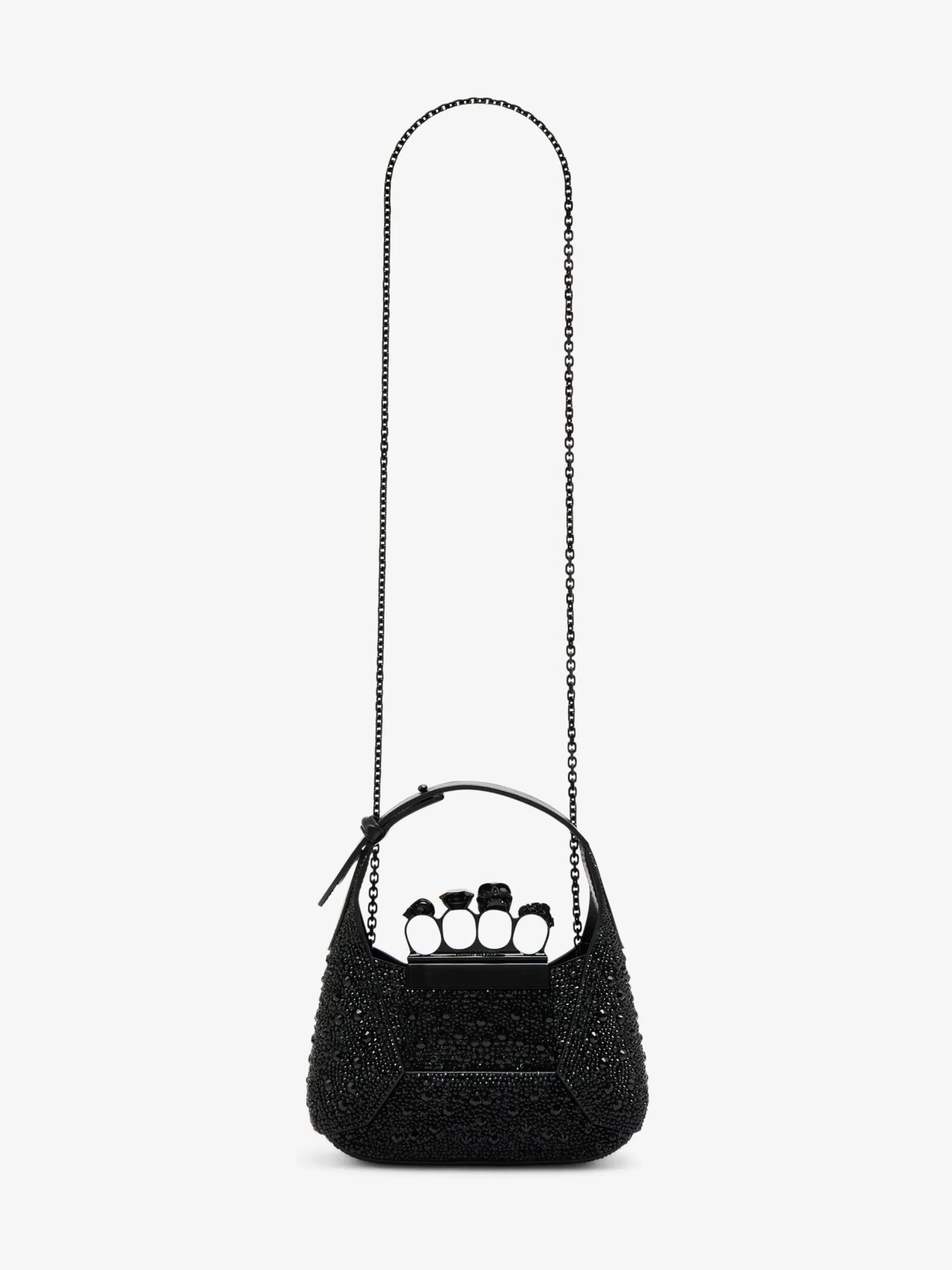 Best Alexander McQueen Women's The Jewelled Hobo Mini Bag in Black