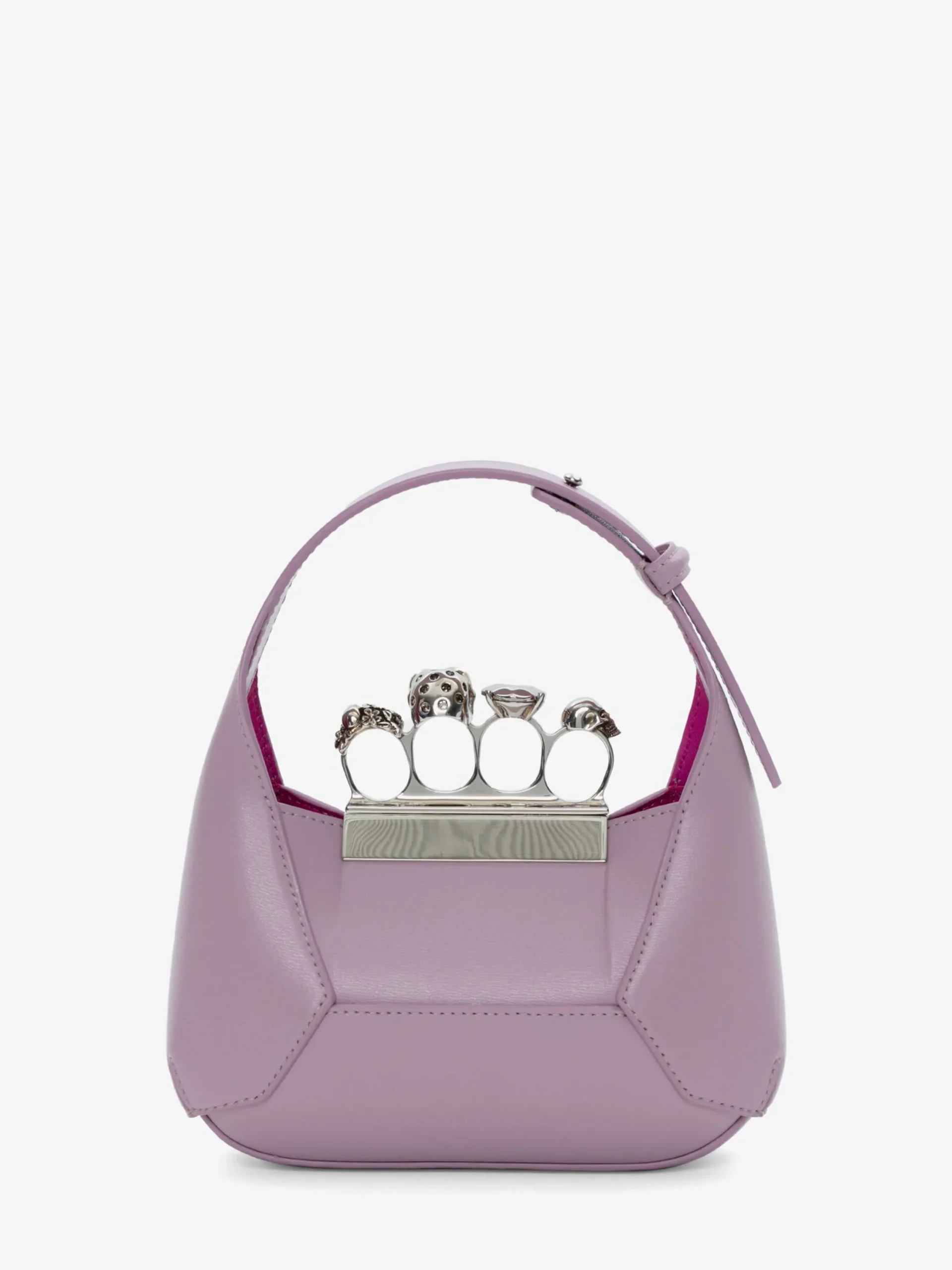Store Alexander McQueen Women's The Jewelled Hobo Mini Bag in Antique Pink