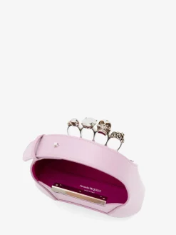 Store Alexander McQueen Women's The Jewelled Hobo Mini Bag in Antique Pink