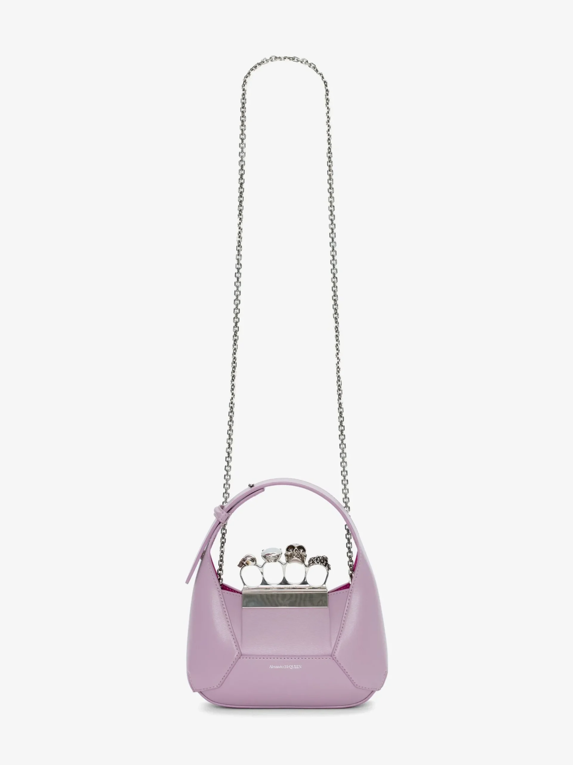 Store Alexander McQueen Women's The Jewelled Hobo Mini Bag in Antique Pink