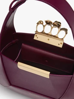 Fashion Alexander McQueen Women's The Jewelled Hobo Bag in Burgundy