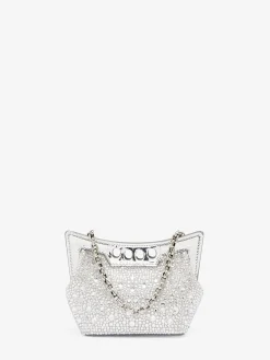 Clearance Alexander McQueen Women's The Micro Peak Bag in Silver