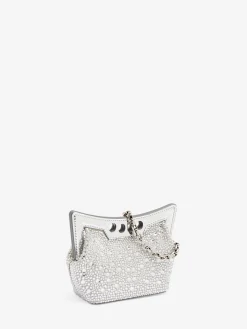 Clearance Alexander McQueen Women's The Micro Peak Bag in Silver