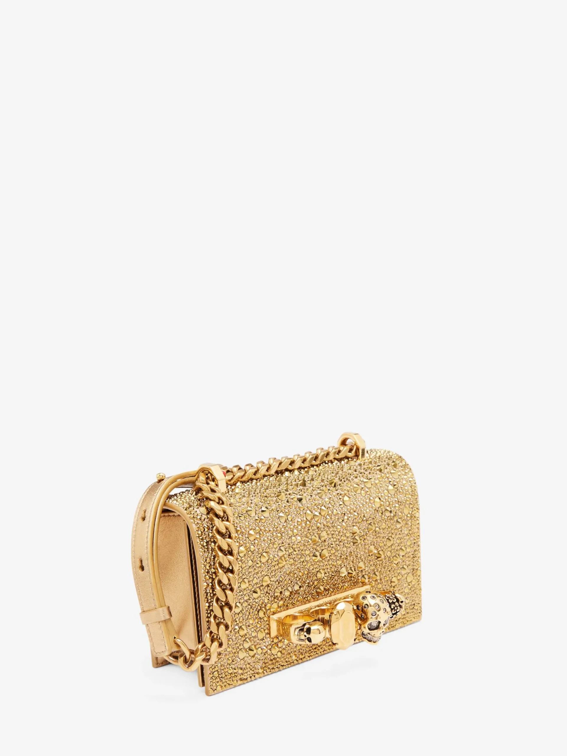 Online Alexander McQueen Women's The Mini Jewelled Satchel in Gold