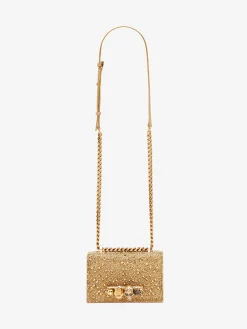 Online Alexander McQueen Women's The Mini Jewelled Satchel in Gold