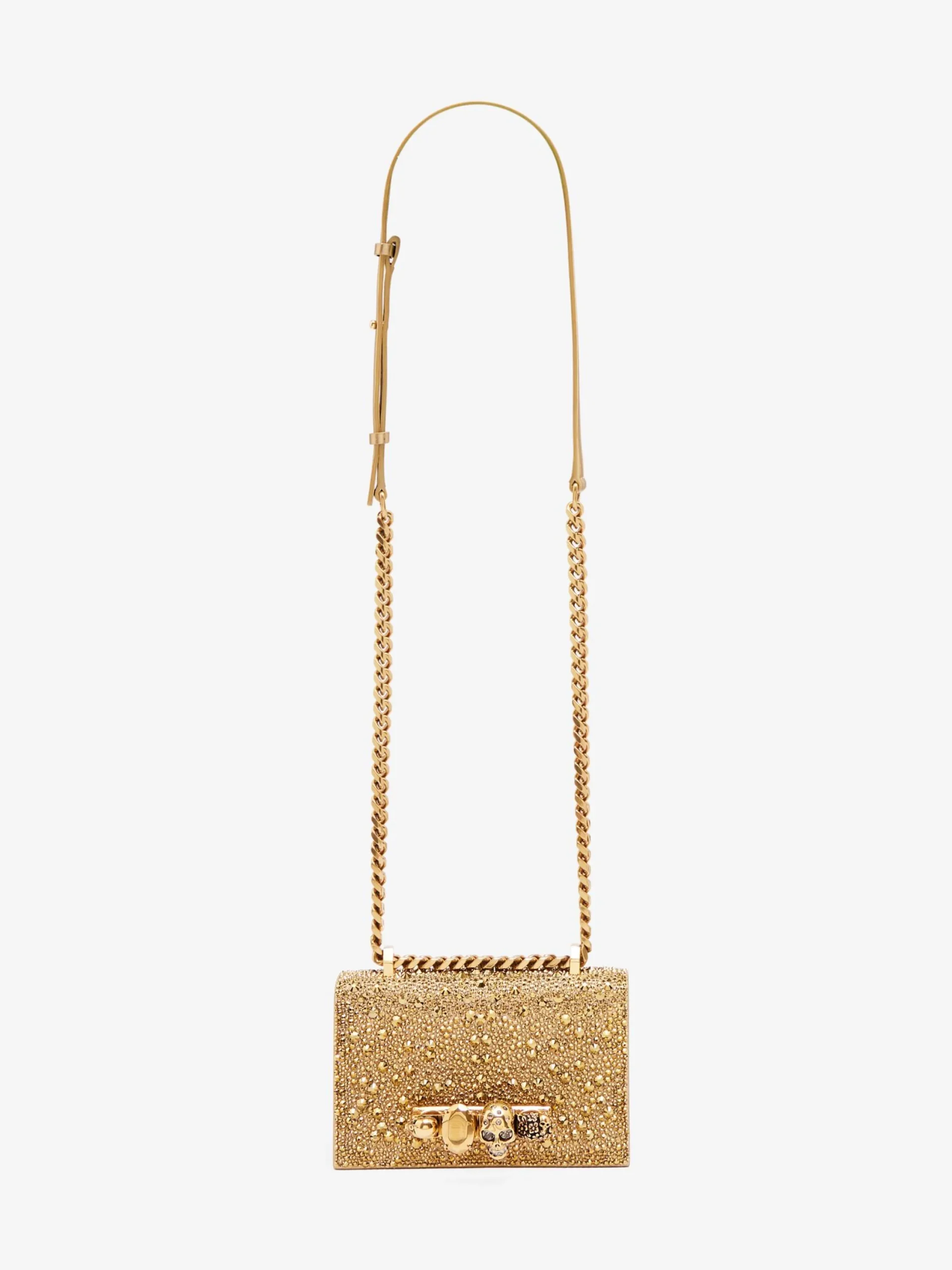 Online Alexander McQueen Women's The Mini Jewelled Satchel in Gold