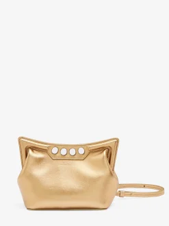 Sale Alexander McQueen Women's The Mini Peak Bag in Gold