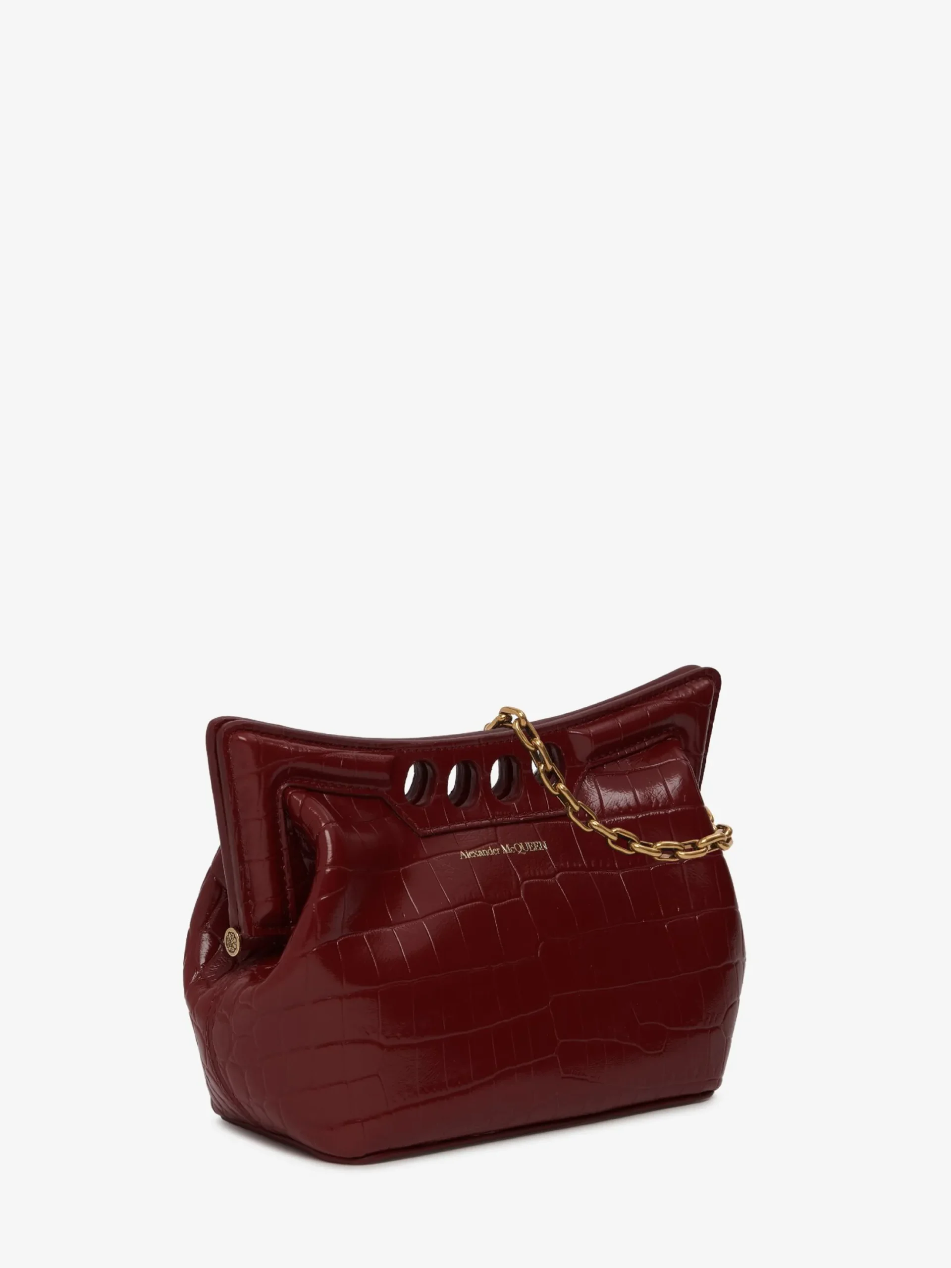 Best Alexander McQueen Women's The Peak Bag Mini With Chain in Dark Red