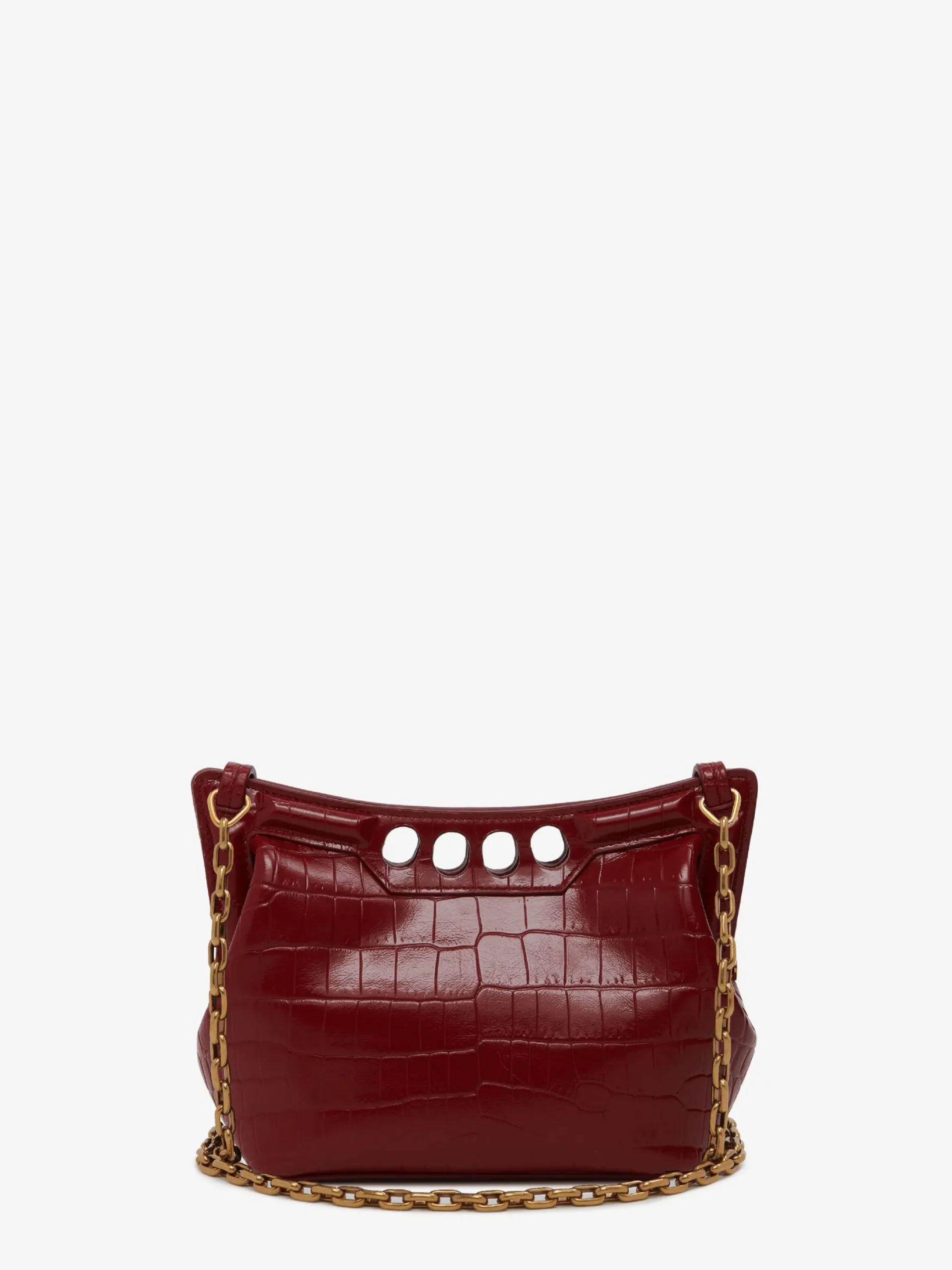 Best Alexander McQueen Women's The Peak Bag Mini With Chain in Dark Red