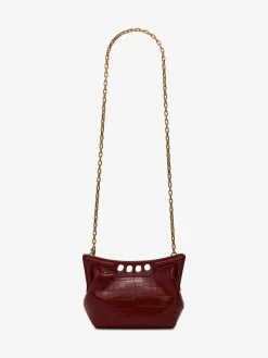 Best Alexander McQueen Women's The Peak Bag Mini With Chain in Dark Red